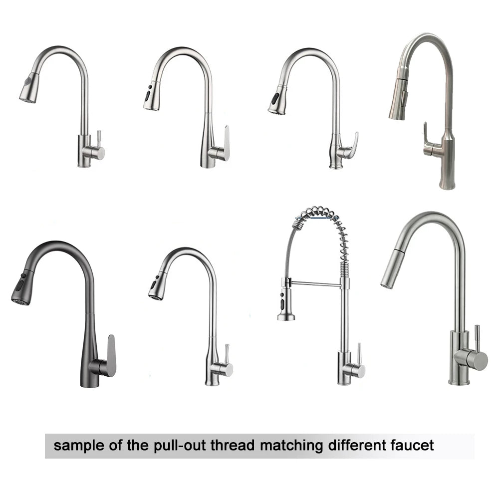 G1/2 Kitchen Faucet Pull-Out Sprayer - Replacement Nozzle for Easy Cleaning - Loovy # 