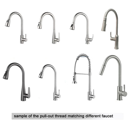 G1/2 Kitchen Faucet Pull-Out Sprayer - Replacement Nozzle for Easy Cleaning - Loovy # 