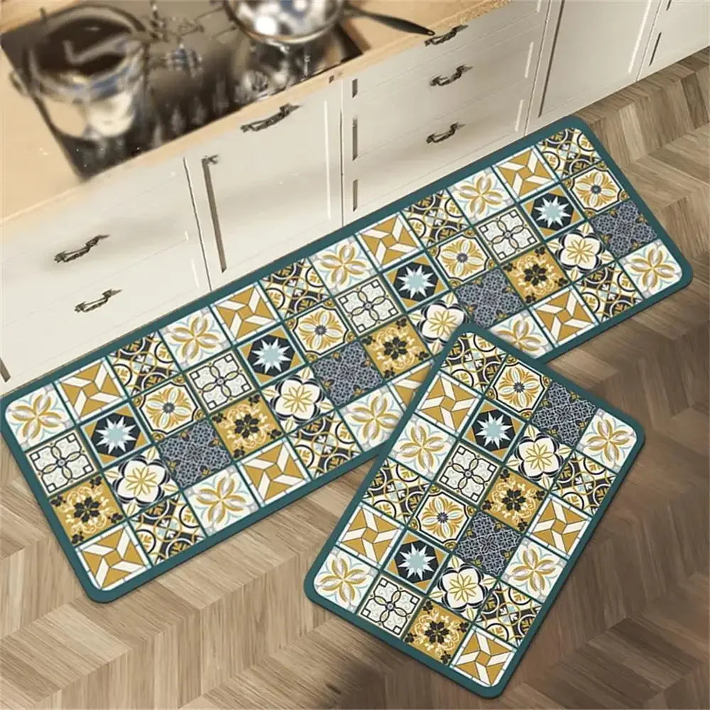 Non-Slip Crystal Velvet Kitchen Mat for Home, Living Room, and Bedroom, Carpet - Loovy # 