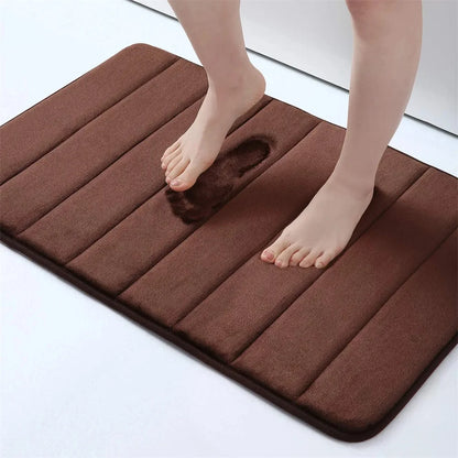Memory Foam Bath Mat – Super Absorbent, Non-Slip Bathroom Rug, Bathrooms, restrooms, kitchens & doorways - Loovy # 