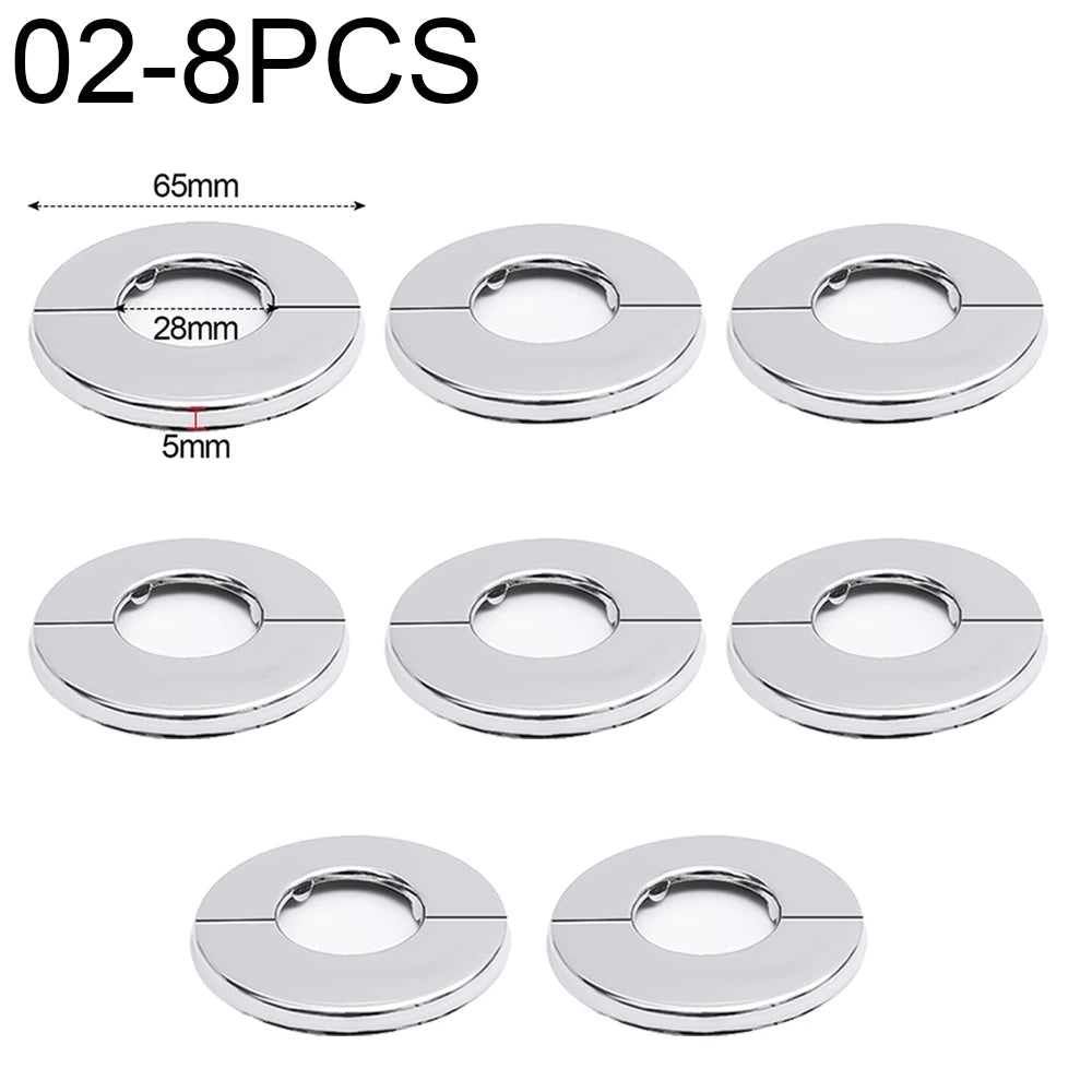 Decorative Stainless Steel Faucet Cover – Self-Adhesive Water Pipe Wall Hole Covers for Bathroom & Kitchen - Loovy # 