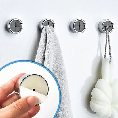 Self-Adhesive Towel Hooks - Wall Mounted for Bathroom & Kitchen - Loovy # 