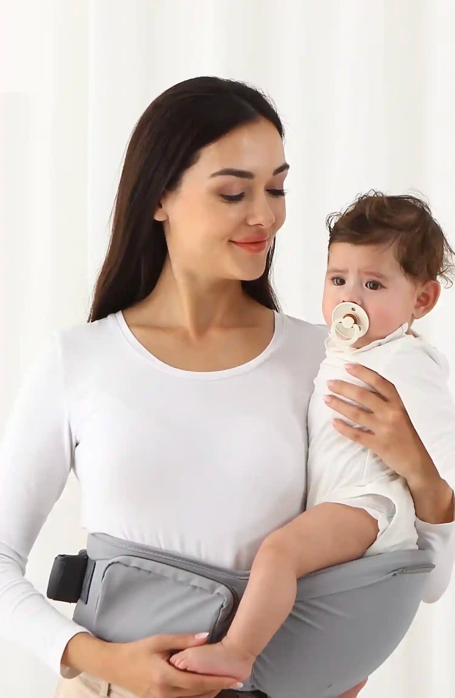 3-in-1 Baby Carrier – Multi-Functional Hip Seat with Front Hold, Breathable Waist Stool for Infants 0-2 Years, Portable and Ergonomic Design - Loovy # 