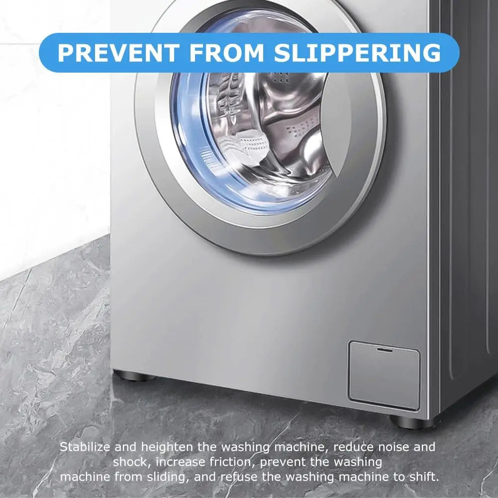 4 Pack Anti-Vibration Washing Machine Pads - Reduces Noise & Protects Floors - Loovy # 