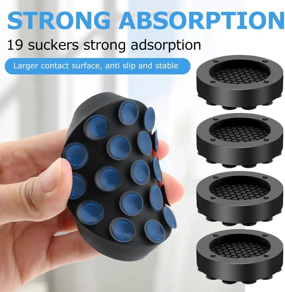 4 Pack Anti-Vibration Washing Machine Pads - Reduces Noise & Protects Floors - Loovy # 