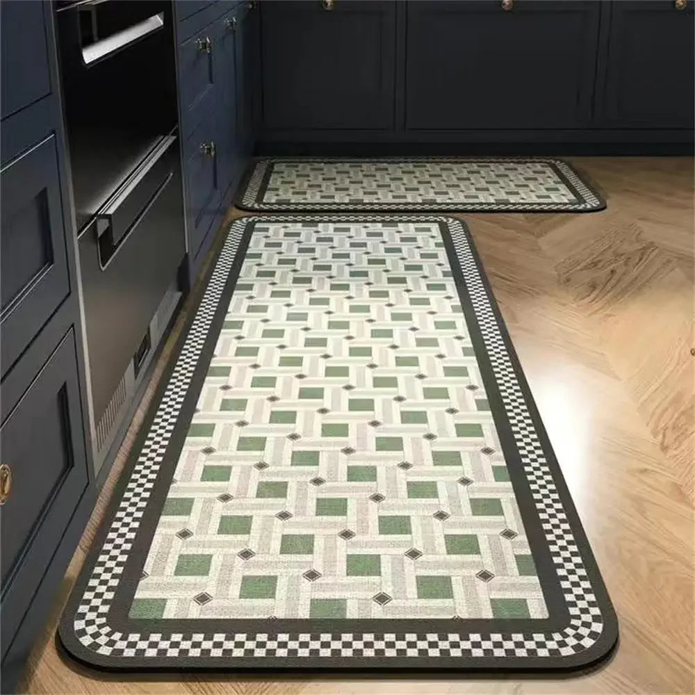 Non-Slip Crystal Velvet Kitchen Mat for Home, Living Room, and Bedroom, Carpet - Loovy # 