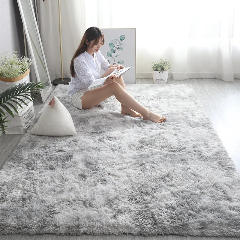 Modern Minimalist Rectangle Plush Carpet for Bedroom and Living Room - Loovy # 