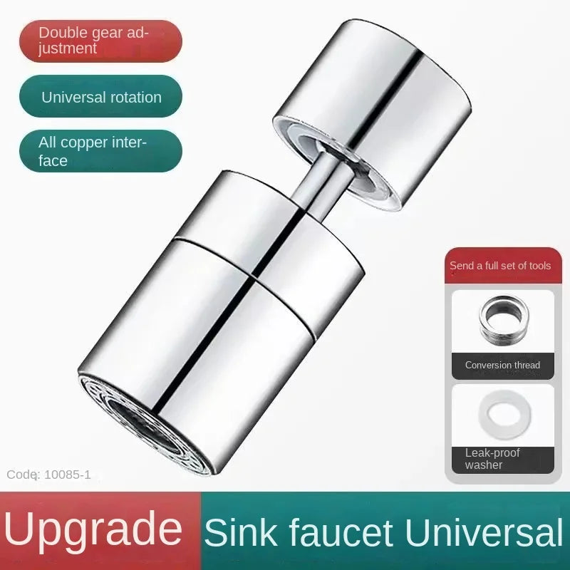360° Rotating Faucet Extender with Anti-Splash - For Bathroom & Kitchen Sinks - Loovy # 