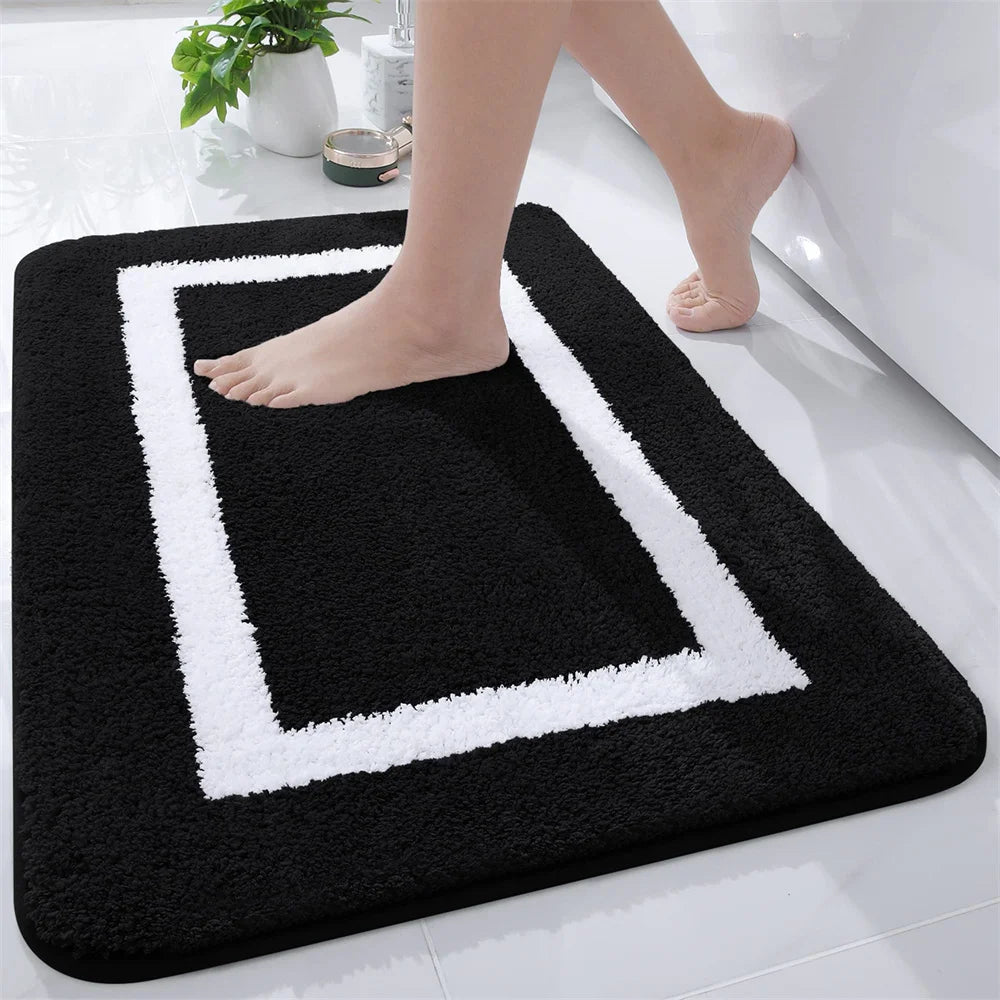 Shaggy Microfiber Bath Mat – Super Absorbent and Non-Slip Bathroom Rug - Loovy # 