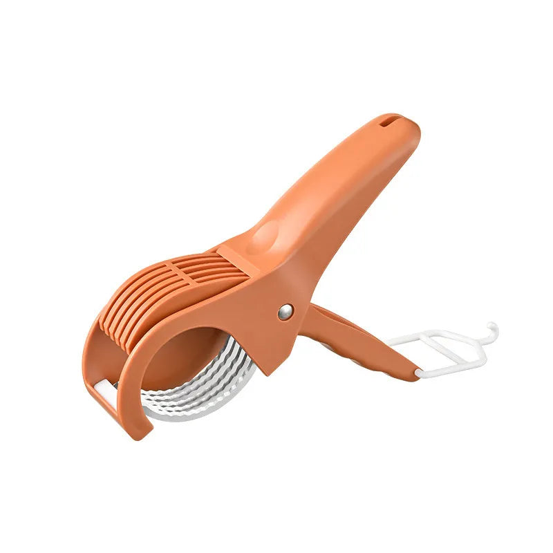 Portable Stainless Steel Salad Cutter - Chops Fruits & Vegetables Effortlessly - Loovy # 