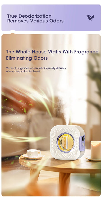 60㎡ Oil Aromatherapy Diffuser – Wall-Mounted & Desktop Air Purifying Machine with Colorful Night Light - Loovy # 