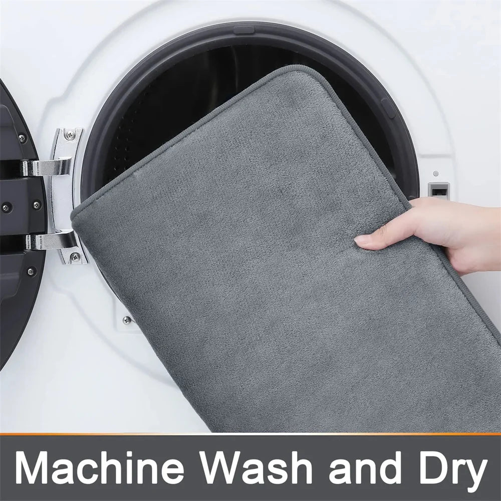 Memory Foam Bath Mat – Super Absorbent, Non-Slip Bathroom Rug, Bathrooms, restrooms, kitchens & doorways - Loovy # 