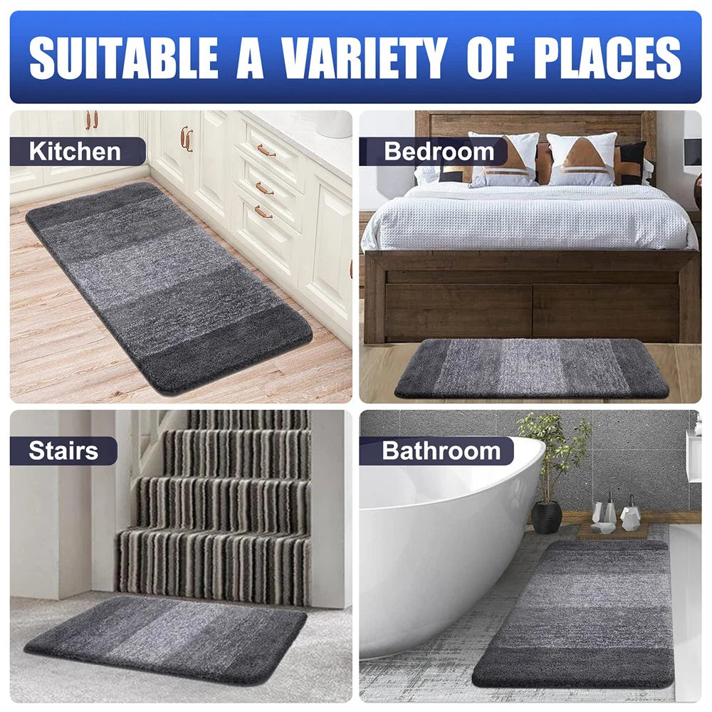Shaggy Microfiber Bath Mat – Super Absorbent and Non-Slip Bathroom Rug - Loovy # 