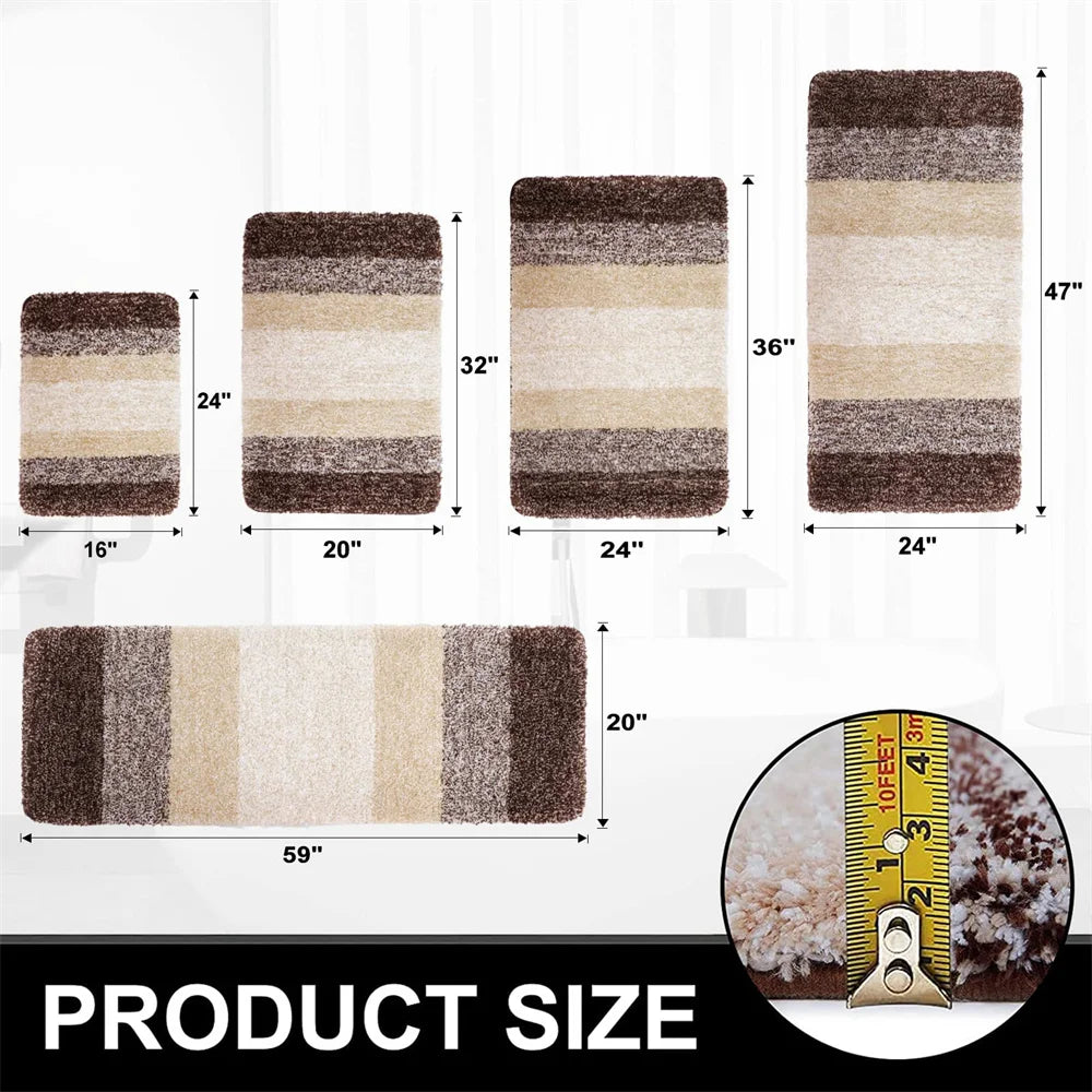 Shaggy Microfiber Bath Mat – Super Absorbent and Non-Slip Bathroom Rug - Loovy # 