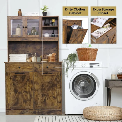 Dual Tilt-Out Trash Cabinet - Kitchen Storage with Modern Design - Loovy # 