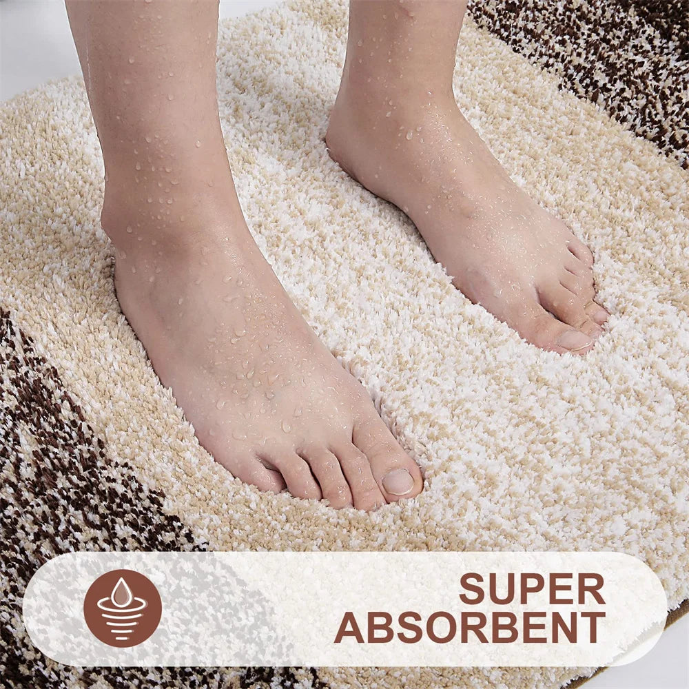 Shaggy Microfiber Bath Mat – Super Absorbent and Non-Slip Bathroom Rug - Loovy # 