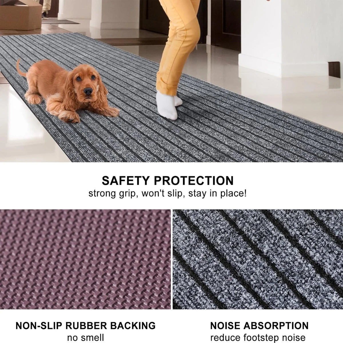 Washable Non-Slip Carpet for Kitchens, Bathrooms, entrance، and Hallways - Loovy # 