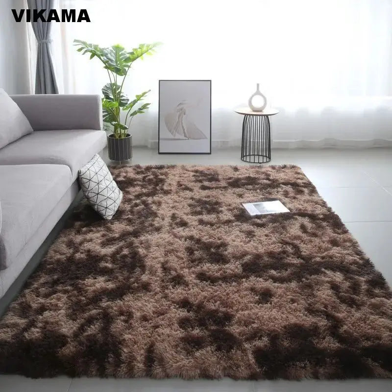 Modern Minimalist Luxury Living Room Carpet - Silk Wool Non-Slip Rug - Loovy # 