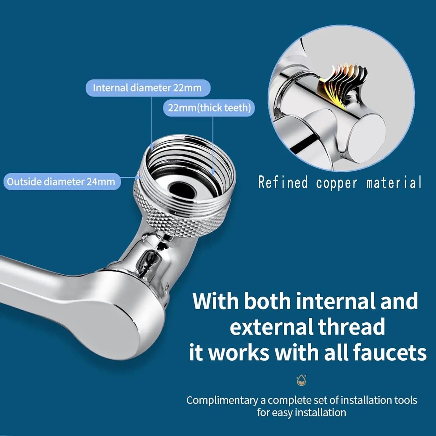 1080° Rotating Faucet Extender with Filter with Filter - 2 Spray Modes - Loovy # 