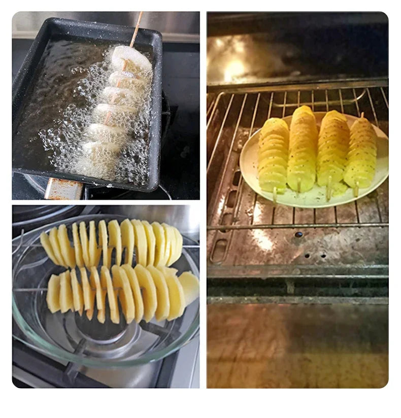 Whirlwind Potato Spiral Cutter - Creates Perfect Spiral Potato Slices - Loovy # 