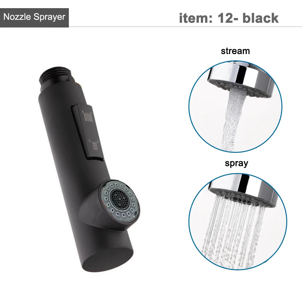 G1/2 Kitchen Faucet Pull-Out Sprayer - Replacement Nozzle for Easy Cleaning - Loovy # 