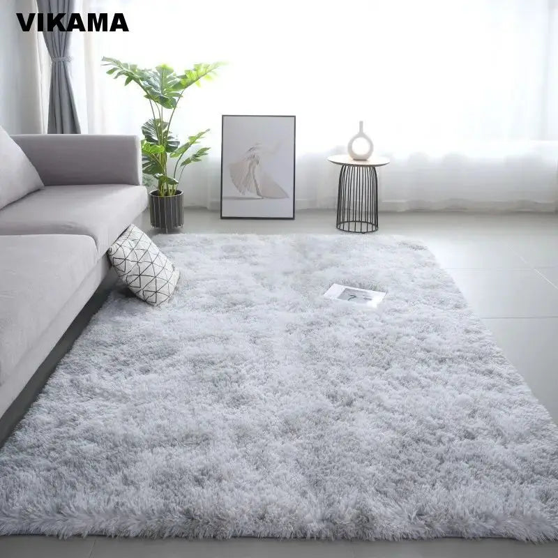 Modern Minimalist Luxury Living Room Carpet - Silk Wool Non-Slip Rug - Loovy # 