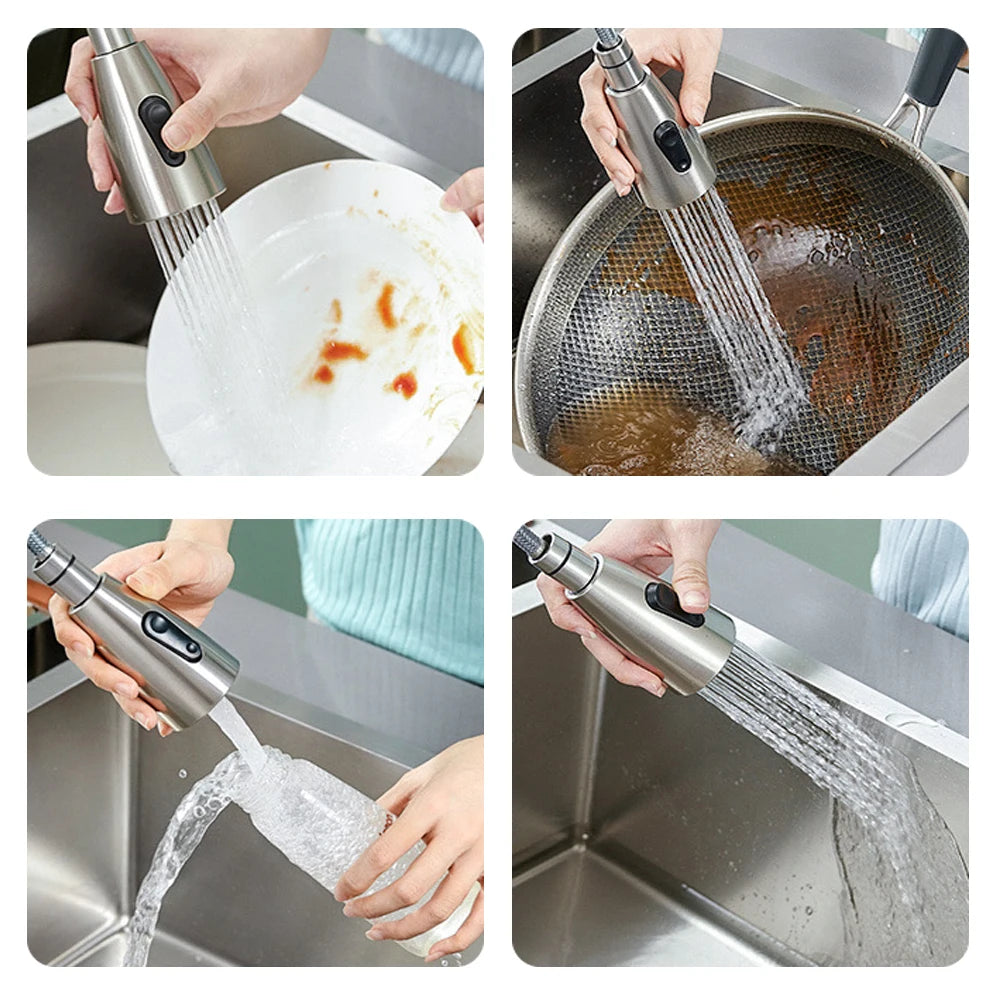 G1/2 Kitchen Faucet Pull-Out Sprayer - Replacement Nozzle for Easy Cleaning - Loovy # 
