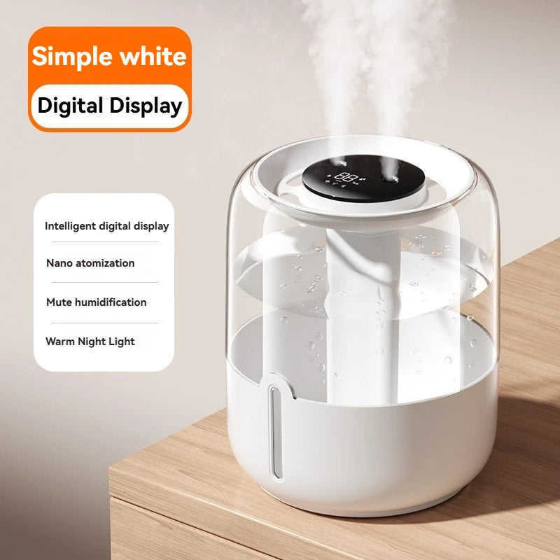 USB-Powered 6.8L Quiet Dual Spray Humidifier with Night Light - Loovy # 