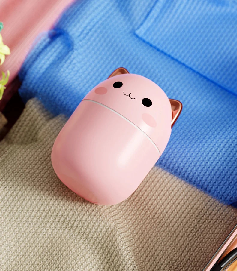 Portable 200ml Air Humidifier with Night Light – Kawaii Aroma Diffuser - Loovy # 