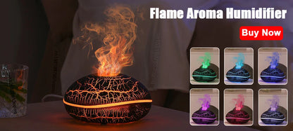Flame Aroma Humidifier with Essential Oil Diffuser & Remote Control - Loovy # 
