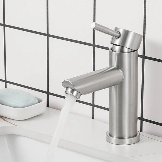 Matte Black Bathroom Faucet with Hot & Cold Water Mixer - Loovy # 