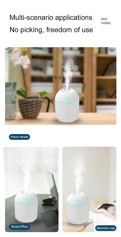 Portable USB Mini Humidifier with Aromatherapy Function – Compact, Quiet, and Efficient - Loovy # 