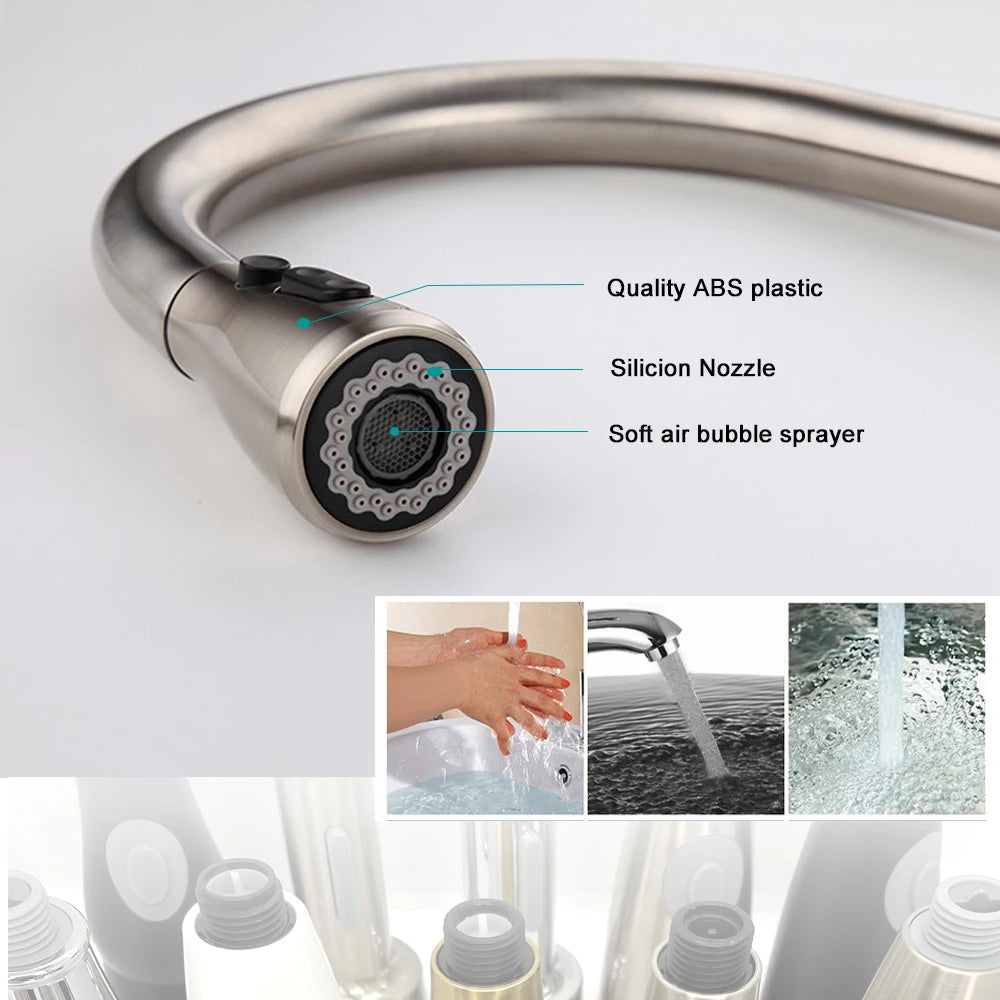 G1/2 Kitchen Faucet Pull-Out Sprayer - Replacement Nozzle for Easy Cleaning - Loovy # 