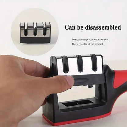 3-Stage Knife Sharpener - Quickly Sharpen Kitchen Knives with Ease - Loovy # 