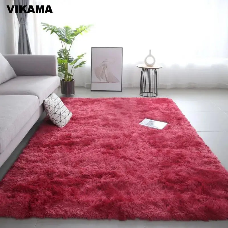 Modern Minimalist Luxury Living Room Carpet - Silk Wool Non-Slip Rug - Loovy # 