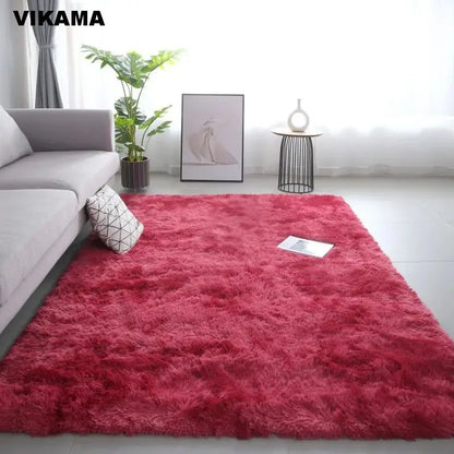 Modern Minimalist Luxury Living Room Carpet - Silk Wool Non-Slip Rug - Loovy # 