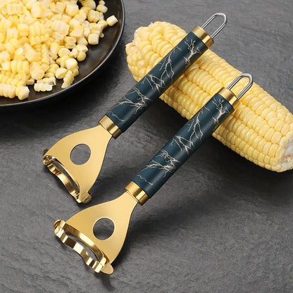 Stainless Steel Corn Kernel Remover - Fast & Easy Corn Shucking - Loovy # 