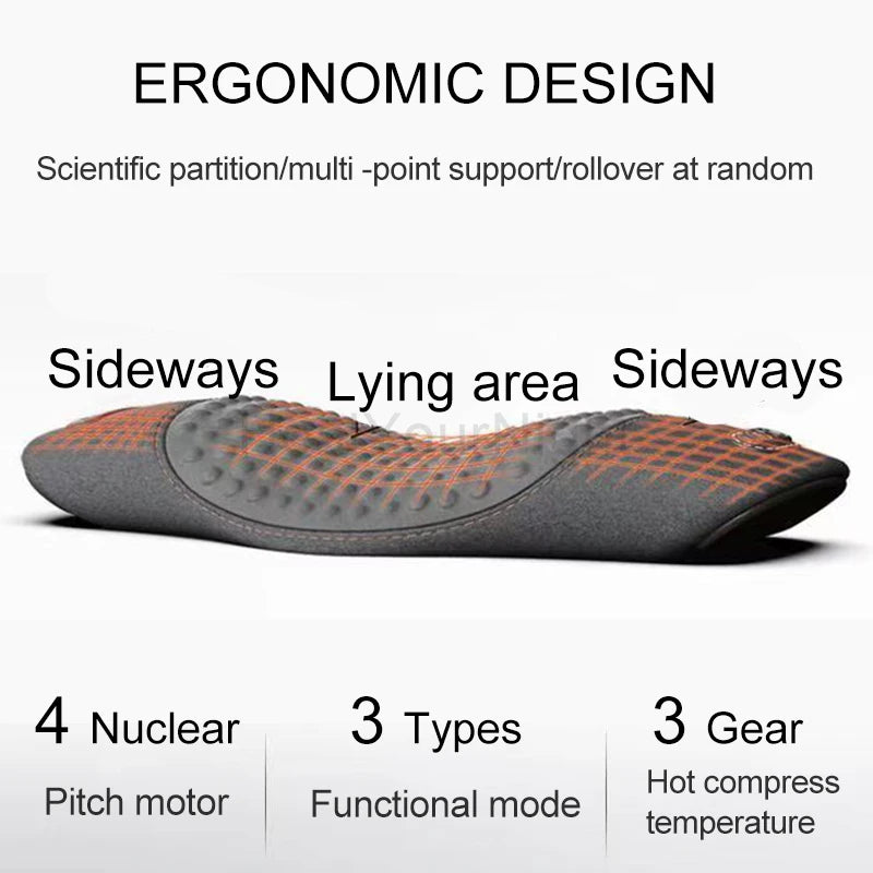 Electric Waist Support Massage Pillow – Pain Relief and Sleep Comfort - Loovy # 