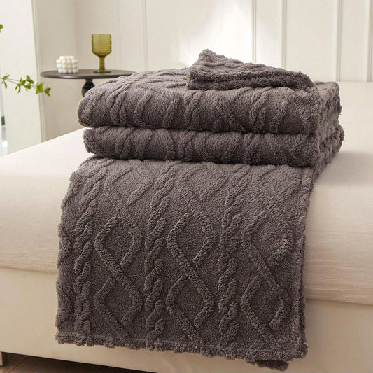 Soft and Lightweight Coral Fleece Blanket - Multi-Purpose Bed Cover for Sofa, Travel & Home Use - Loovy # 