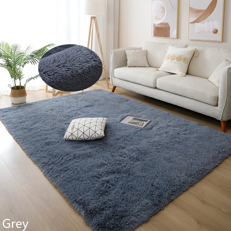 Fluffy Non-Slip Carpet – Modern Bedroom & Living Room Rug for Home Décor - Loovy # 