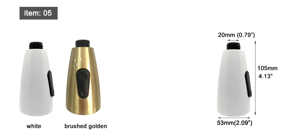 G1/2 Kitchen Faucet Pull-Out Sprayer - Replacement Nozzle for Easy Cleaning - Loovy # 