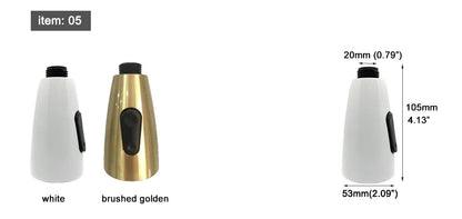 G1/2 Kitchen Faucet Pull-Out Sprayer - Replacement Nozzle for Easy Cleaning - Loovy # 