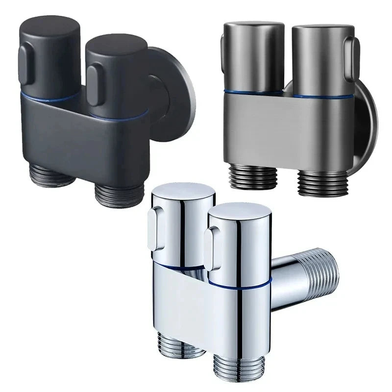 Zinc Alloy Wall-Mount Toilet Bidet Sprayer Set with Dual Outlet - Loovy # 