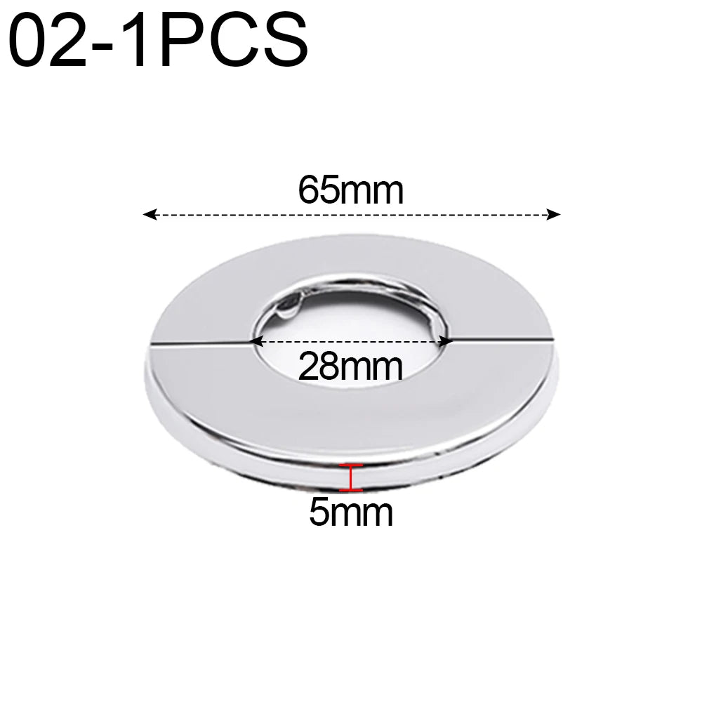 Decorative Stainless Steel Faucet Cover – Self-Adhesive Water Pipe Wall Hole Covers for Bathroom & Kitchen - Loovy # 