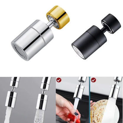 360° Swivel Faucet Spray Head – Rotatable Extension with Dual Modes for Water Saving - Loovy # 