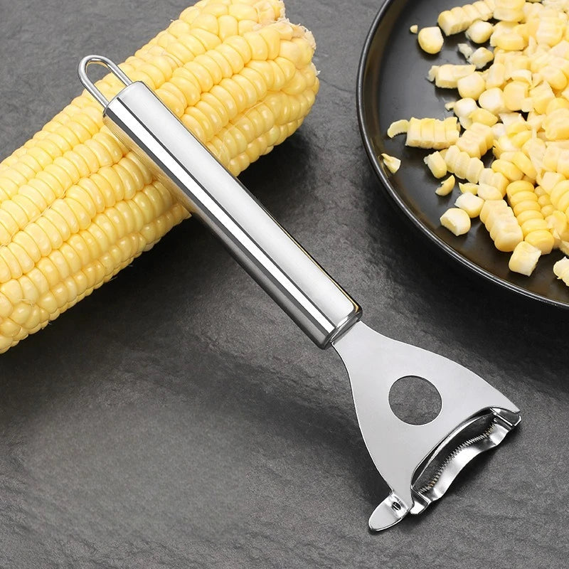 Stainless Steel Corn Kernel Remover - Fast & Easy Corn Shucking - Loovy # 