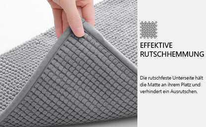 Chenille Bathroom Rug – Soft, Absorbent, and Non-Slip Bath Mat - Loovy # 