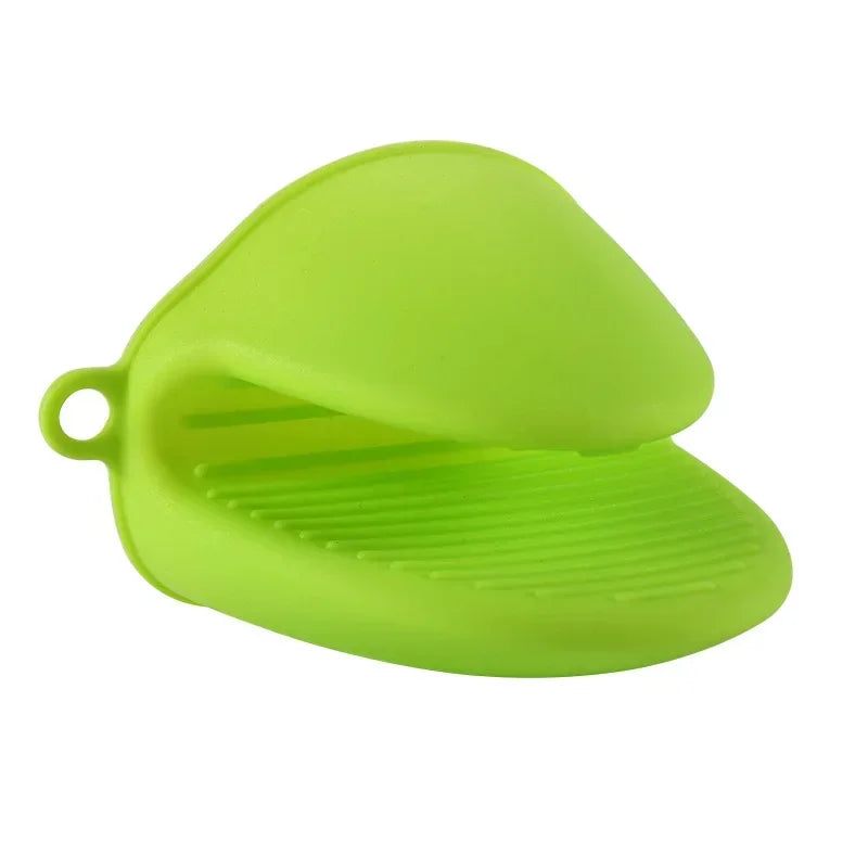 1PC Heat Resistant Silicone Oven Mitts with Clips - Non-Slip & Anti-Scalding for Safe Cooking - Loovy # 