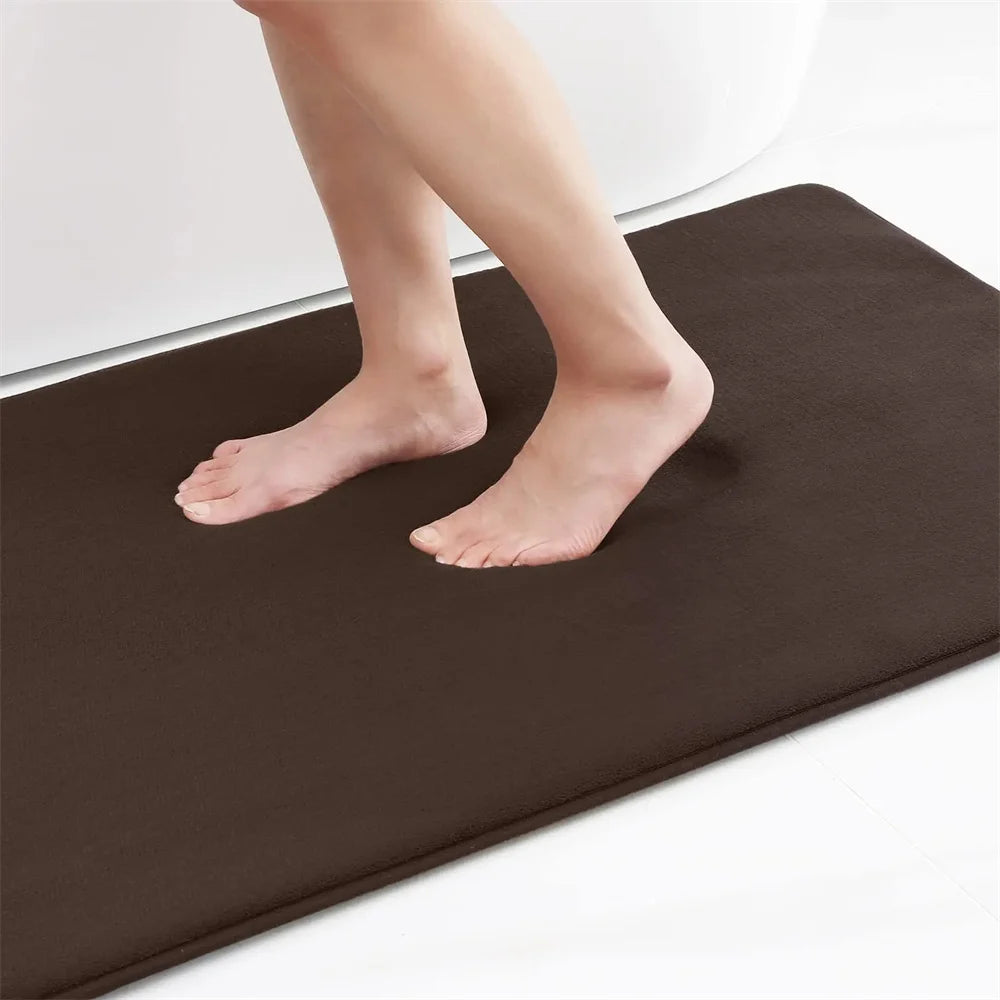 Memory Foam Bath Mat – Super Absorbent, Non-Slip Bathroom Rug, Bathrooms, restrooms, kitchens & doorways - Loovy # 