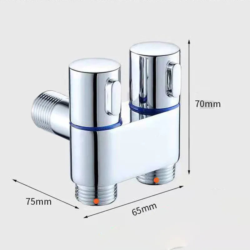 Zinc Alloy Wall-Mount Toilet Bidet Sprayer Set with Dual Outlet - Loovy # 